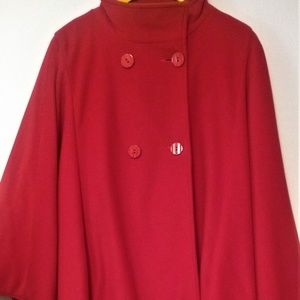 Women's Red Vintage Sherwood 100% Wool Cape